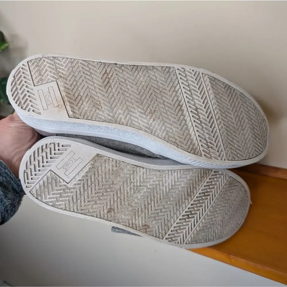 Toms Altaire Grey Wool Slip on Sneakers Size 11